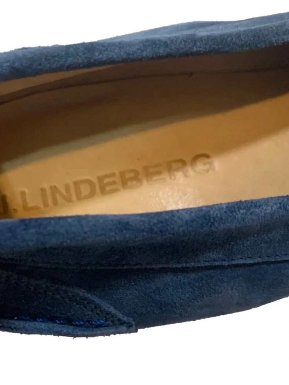 j lindeberg Men's Suede Penny Loafers in Blue